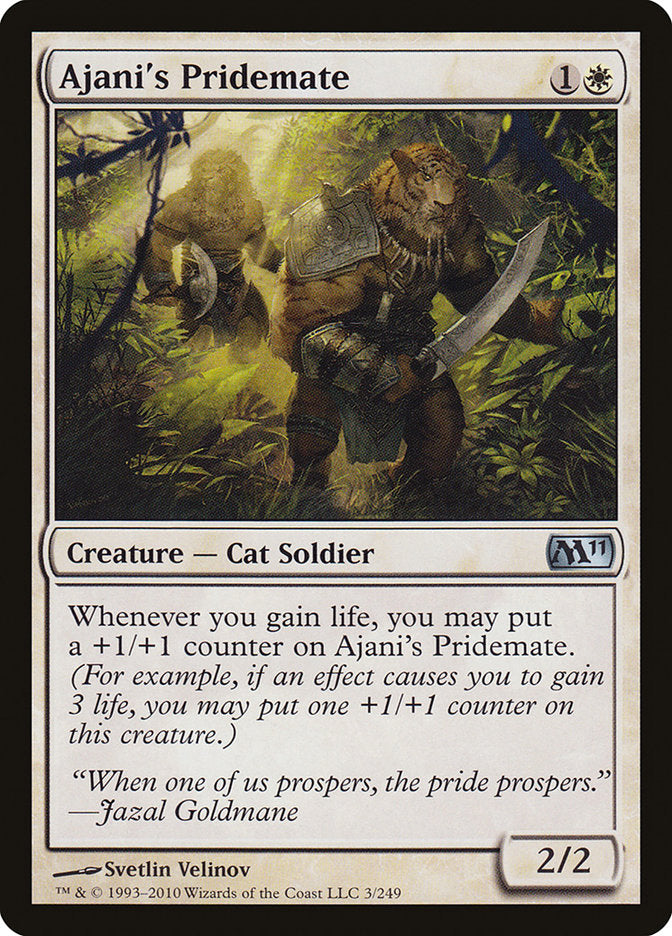 Ajani's Pridemate – Uncommon Magic: The Gathering card from Magic 2011 (#3)