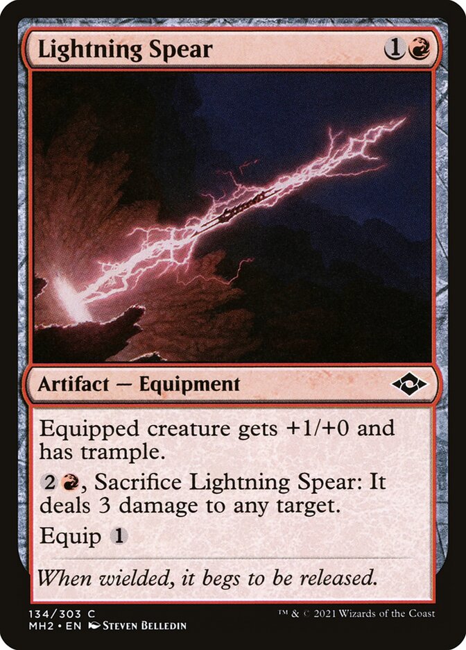 Lightning Spear – Common Magic: The Gathering card from Modern Horizons 2 (#134)
