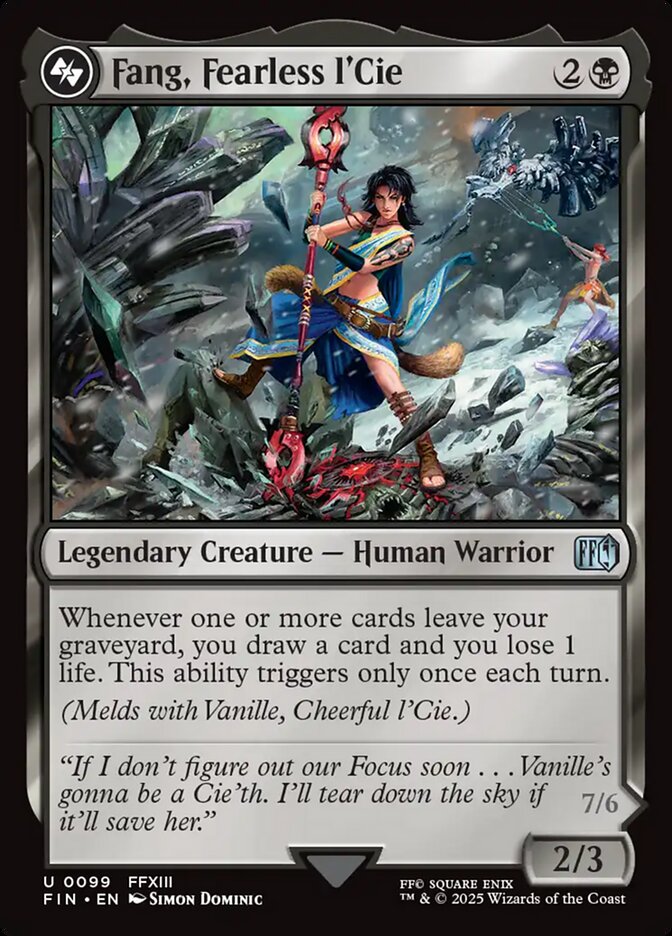 Fang, Fearless l'Cie // Ragnarok, Divine Deliverance – Uncommon Magic: The Gathering card from Final Fantasy (#99)