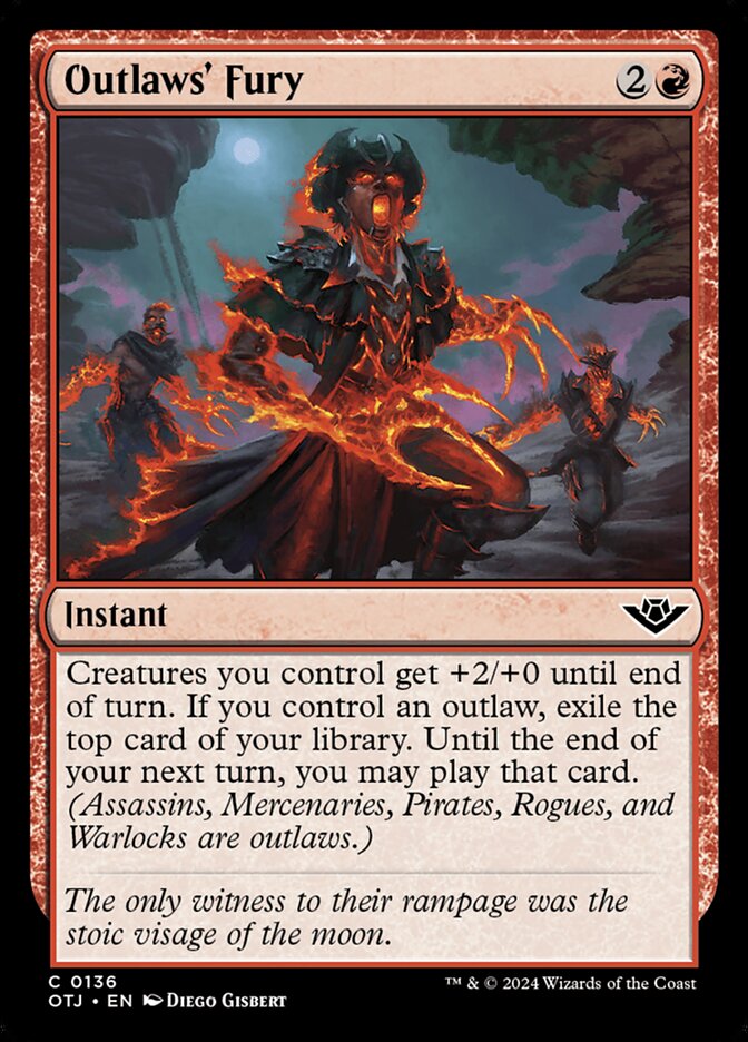 Outlaws' Fury – Common Magic: The Gathering card from Outlaws of Thunder Junction (#136)