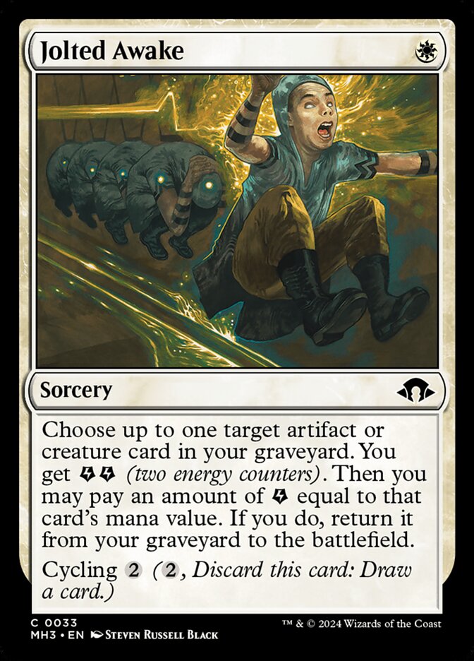 Jolted Awake – Common Magic: The Gathering card from Modern Horizons 3 (#33)
