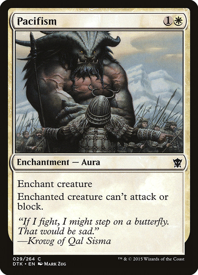 Pacifism – Common Magic: The Gathering card from Dragons of Tarkir (#29)