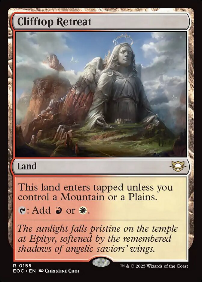 Clifftop Retreat – Rare Magic: The Gathering card from Edge of Eternities Commander (#155)