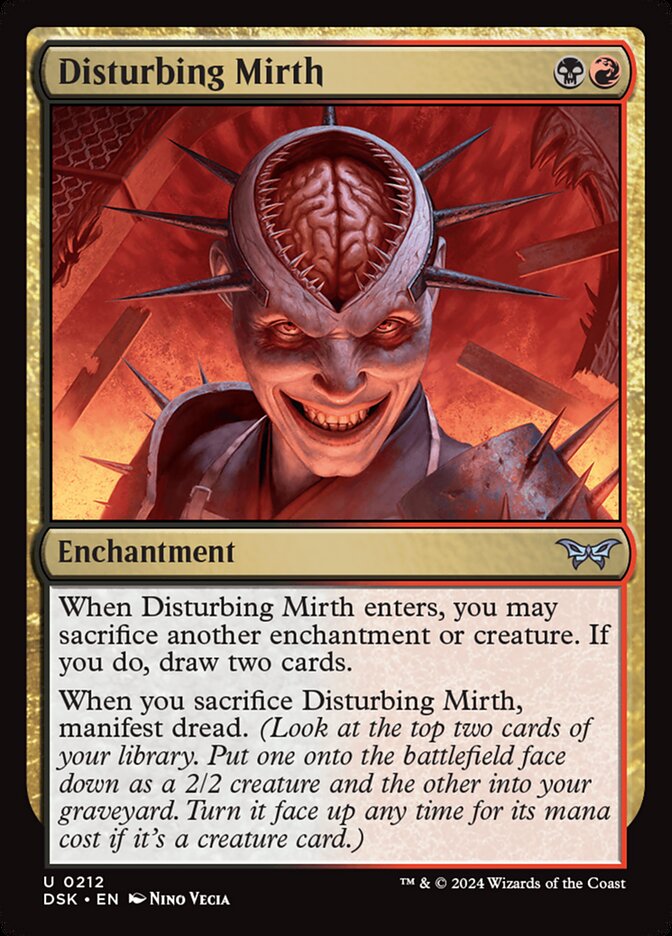 Disturbing Mirth – Uncommon Magic: The Gathering card from Duskmourn: House of Horror (#212)
