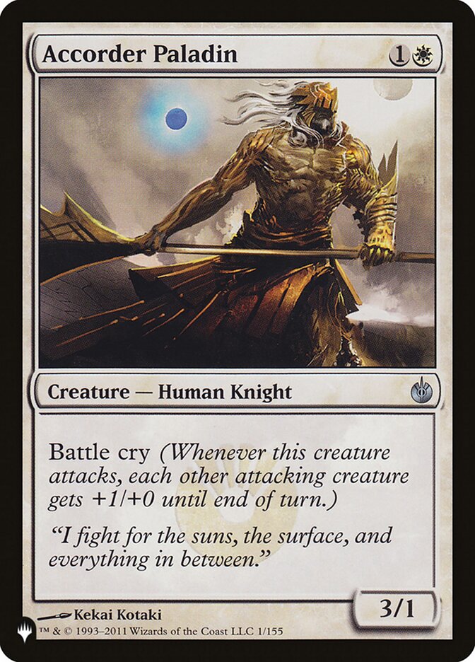 Accorder Paladin – Uncommon Magic: The Gathering card from The List (#MBS-1)