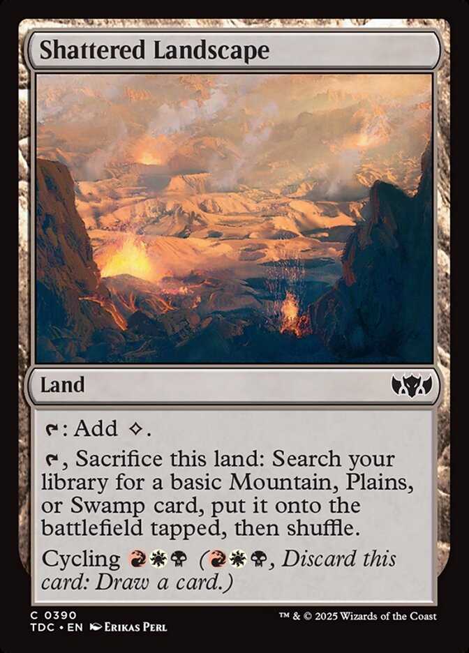 Shattered Landscape – Common Magic: The Gathering card from Tarkir: Dragonstorm Commander (#390)