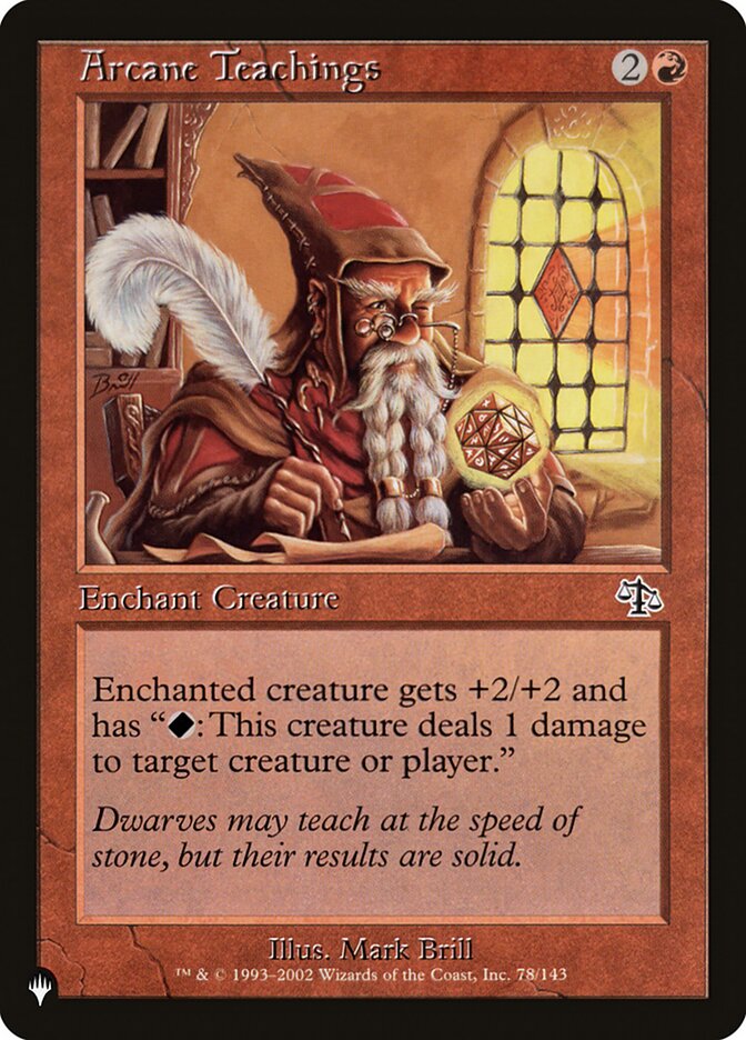 Arcane Teachings – Common Magic: The Gathering card from The List (#JUD-78†)