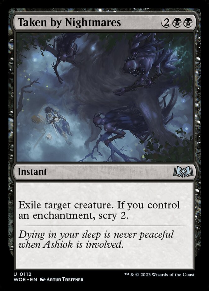 Taken by Nightmares – Uncommon Magic: The Gathering card from Wilds of Eldraine (#112)