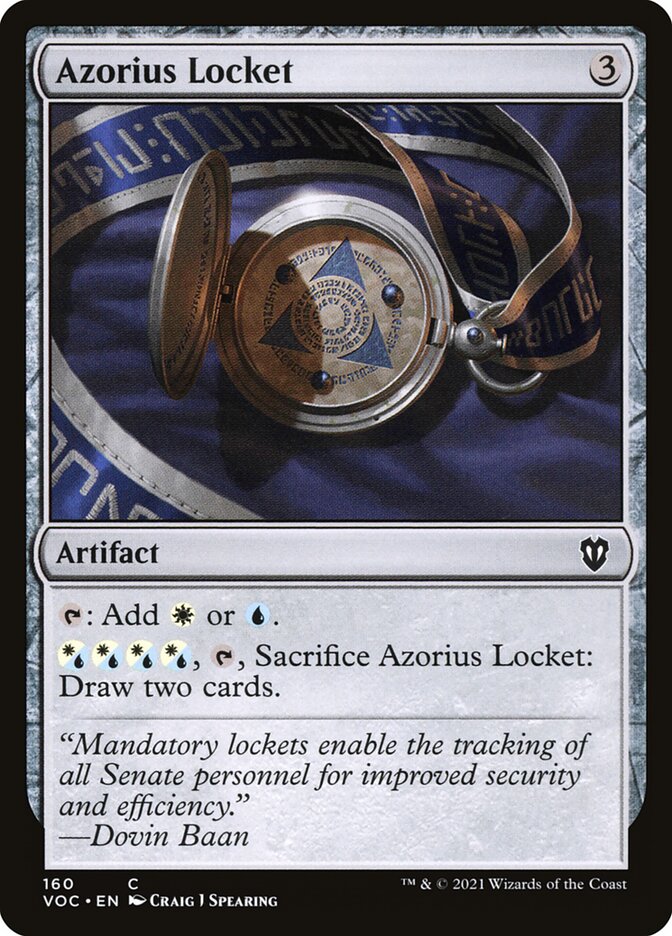 Azorius Locket – Common Magic: The Gathering card from Crimson Vow Commander (#160)