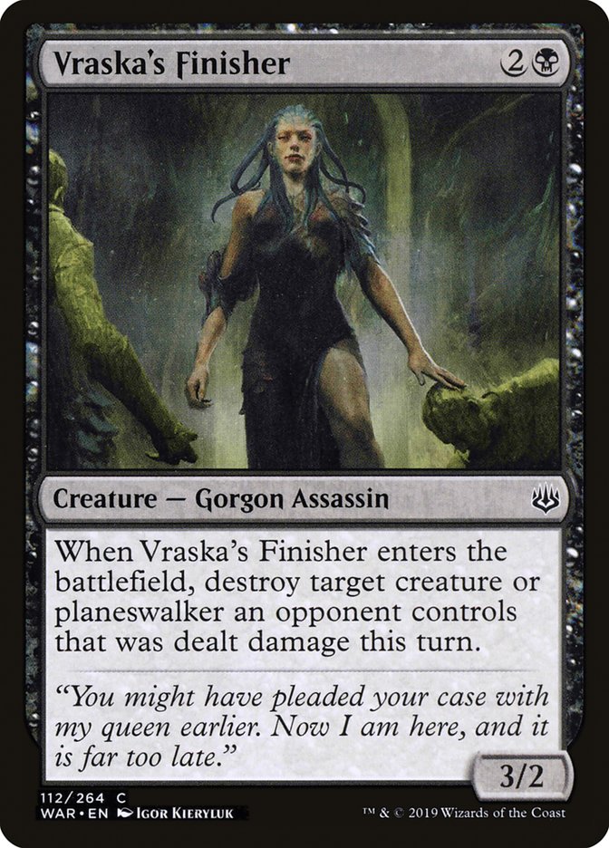 Vraska's Finisher – Common Magic: The Gathering card from War of the Spark (#112)