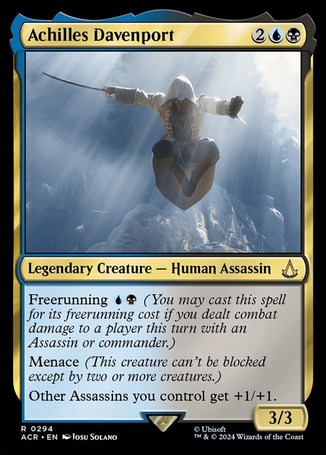 Achilles Davenport – Rare Magic: The Gathering card from Assassin's Creed (#294)