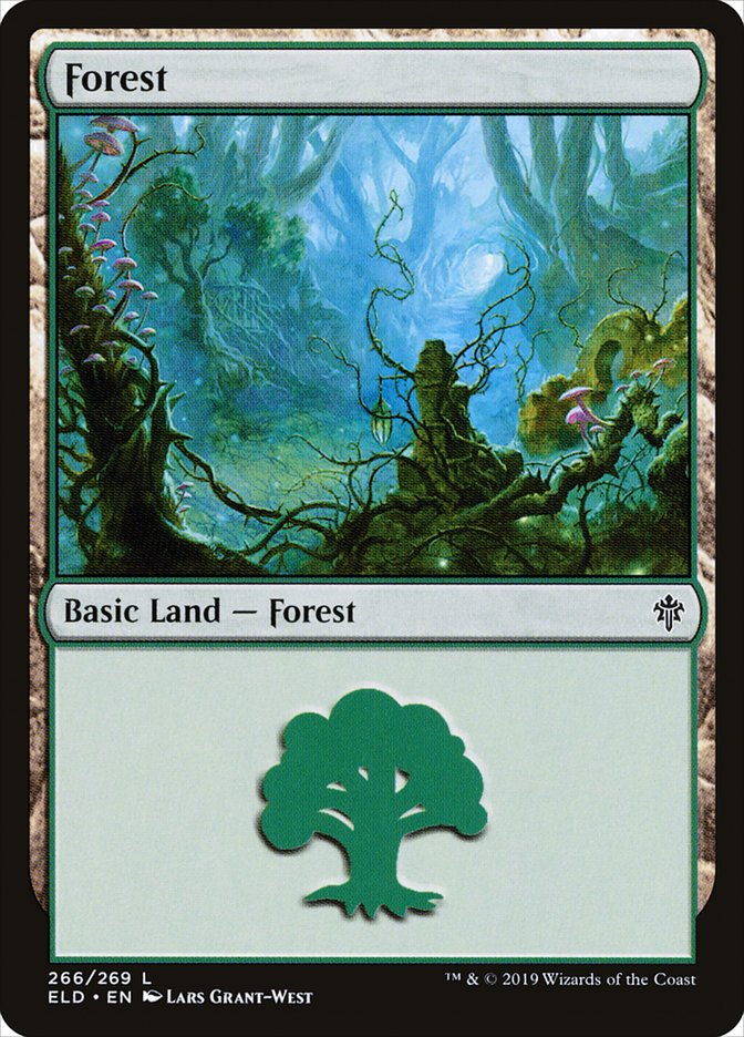 Forest – Common Magic: The Gathering card from Throne of Eldraine (#266)