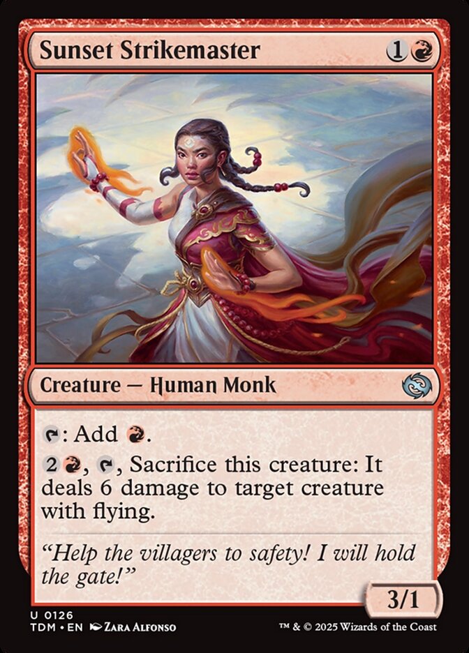 Sunset Strikemaster – Uncommon Magic: The Gathering card from Tarkir: Dragonstorm (#126)
