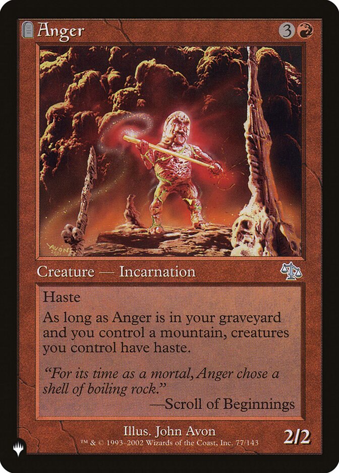 Anger – Uncommon Magic: The Gathering card from The List (#JUD-77)