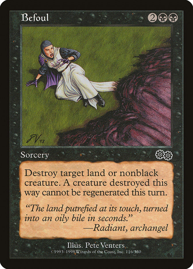 Befoul – Common Magic: The Gathering card from Urza's Saga (#116)