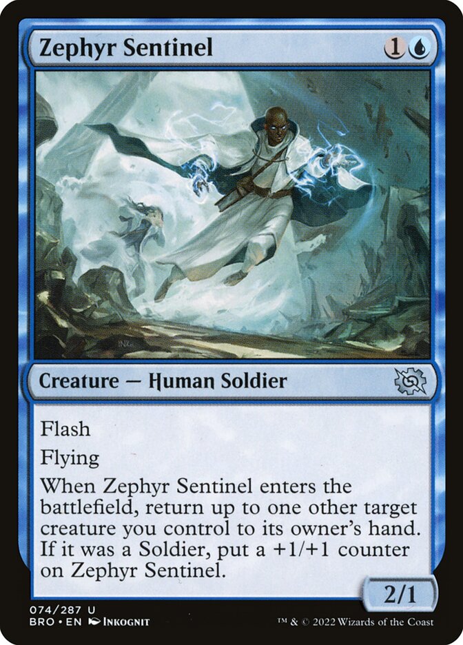 Zephyr Sentinel – Uncommon Magic: The Gathering card from The Brothers' War (#74)
