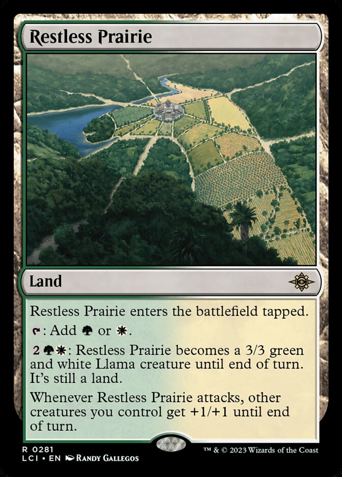 Restless Prairie – Rare Magic: The Gathering card from The Lost Caverns of Ixalan (#281)