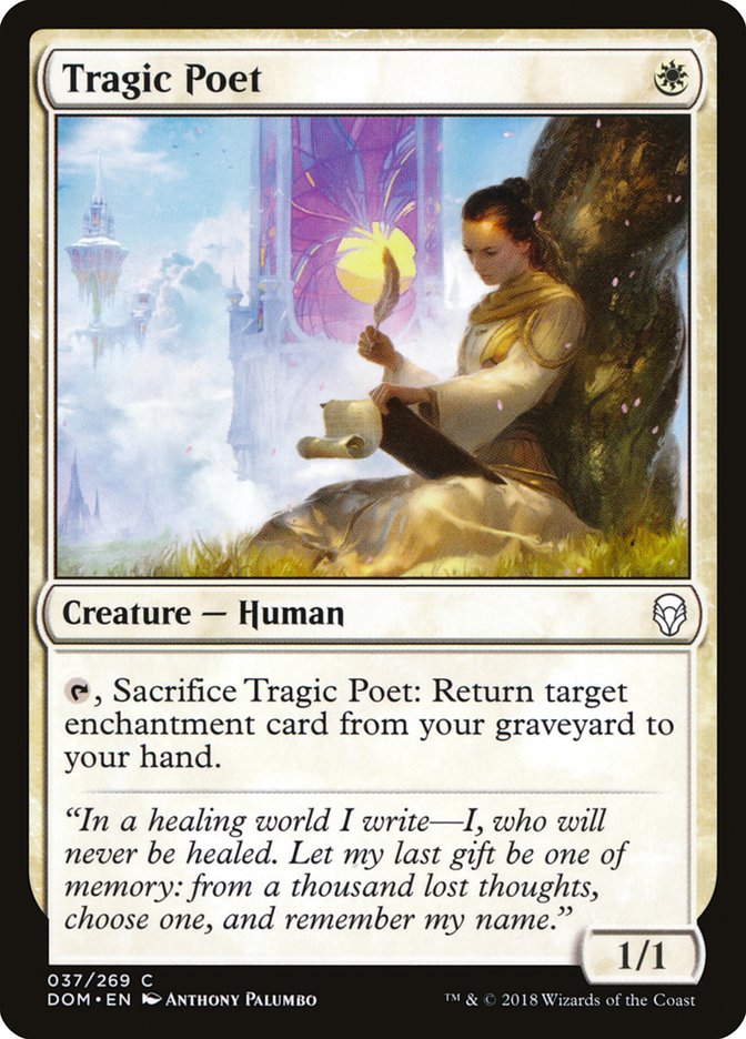 Tragic Poet – Common Magic: The Gathering card from Dominaria (#37)