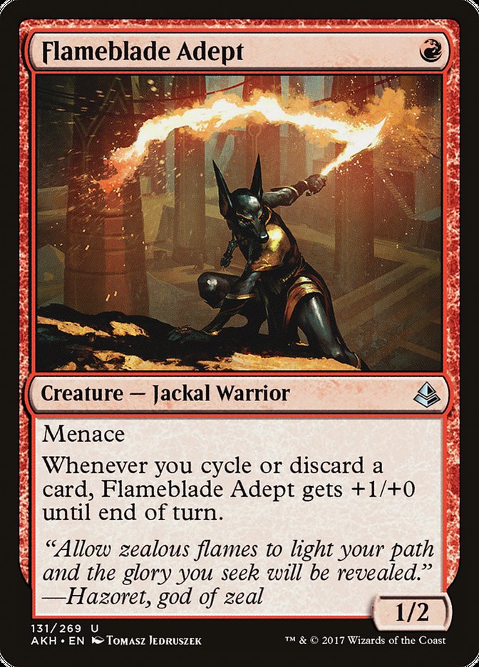 Flameblade Adept – Uncommon Magic: The Gathering card from Amonkhet (#131)
