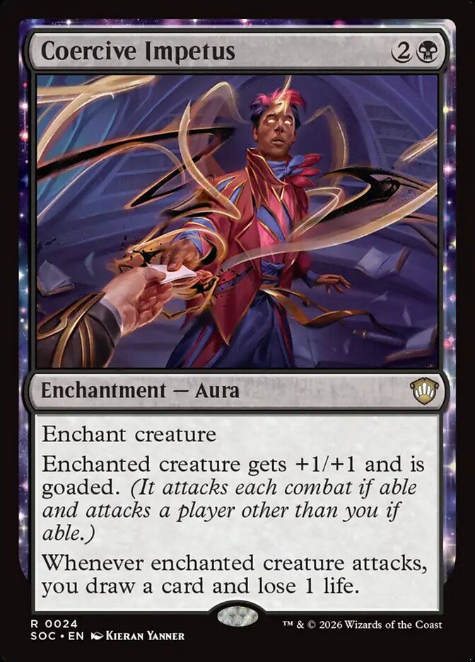 Coercive Impetus – Rare Magic: The Gathering card from Secrets of Strixhaven Commander (#24)