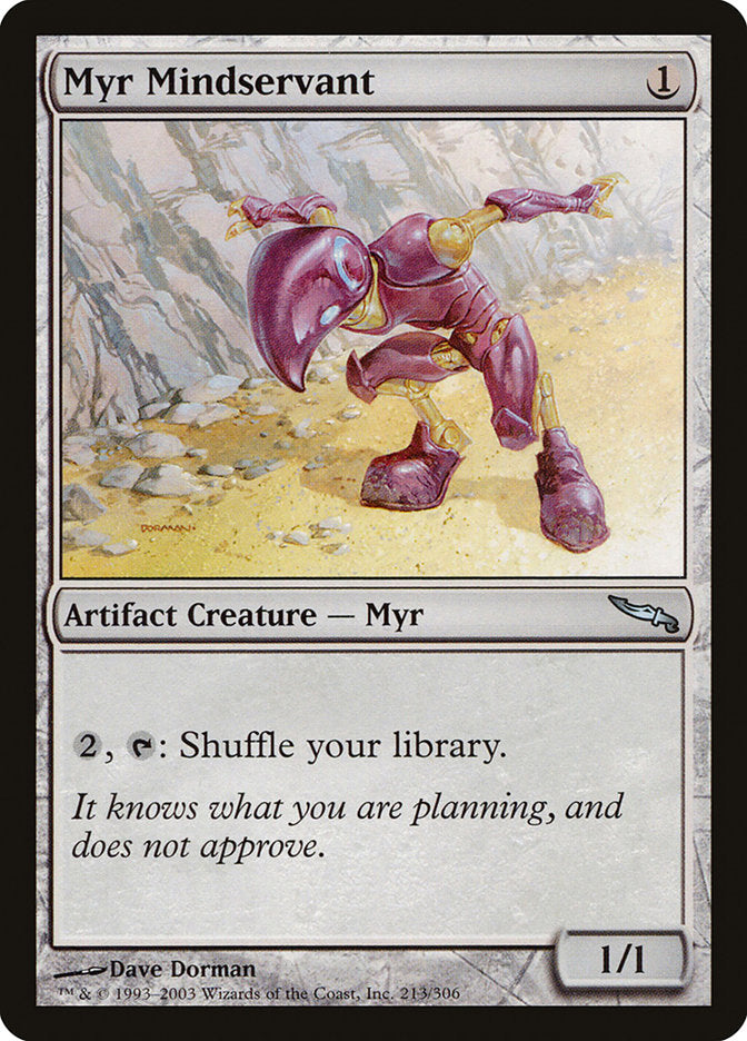 Myr Mindservant – Uncommon Magic: The Gathering card from Mirrodin (#213)