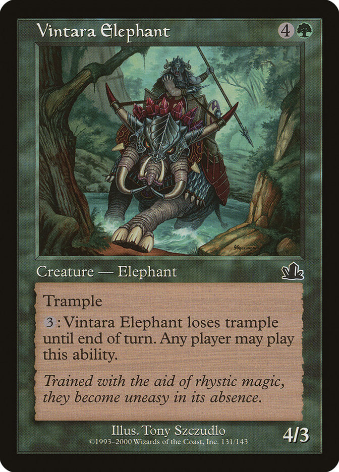 Vintara Elephant – Common Magic: The Gathering card from Prophecy (#131)
