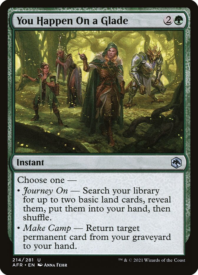 You Happen On a Glade – Uncommon Magic: The Gathering card from Adventures in the Forgotten Realms (#214)