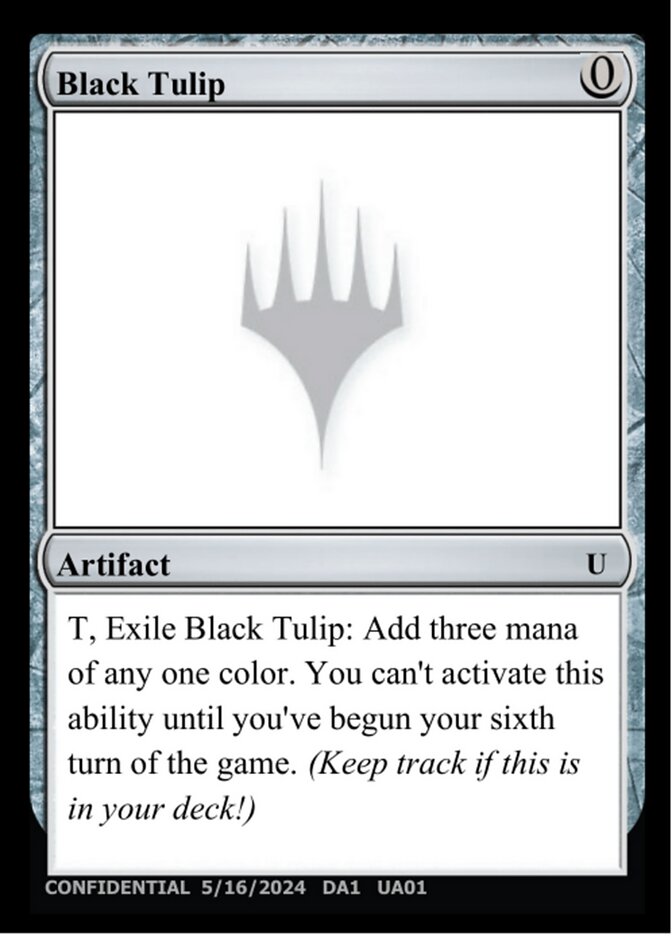 Black Tulip – Uncommon Magic: The Gathering card from Unknown Event (#UA01a)