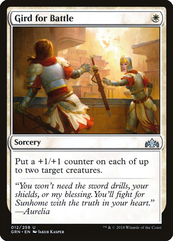 Gird for Battle – Uncommon Magic: The Gathering card from Guilds of Ravnica (#12)
