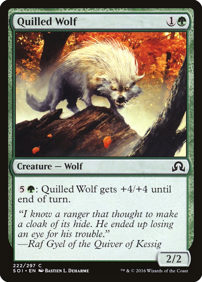 Quilled Wolf – Common Magic: The Gathering card from Shadows over Innistrad (#222)