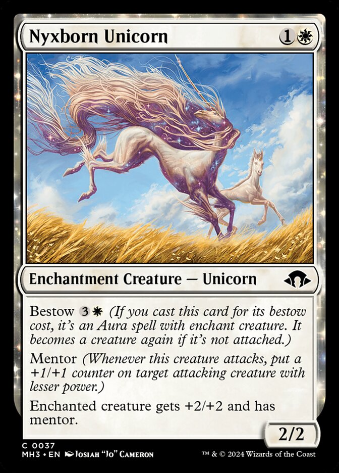 Nyxborn Unicorn – Common Magic: The Gathering card from Modern Horizons 3 (#37)