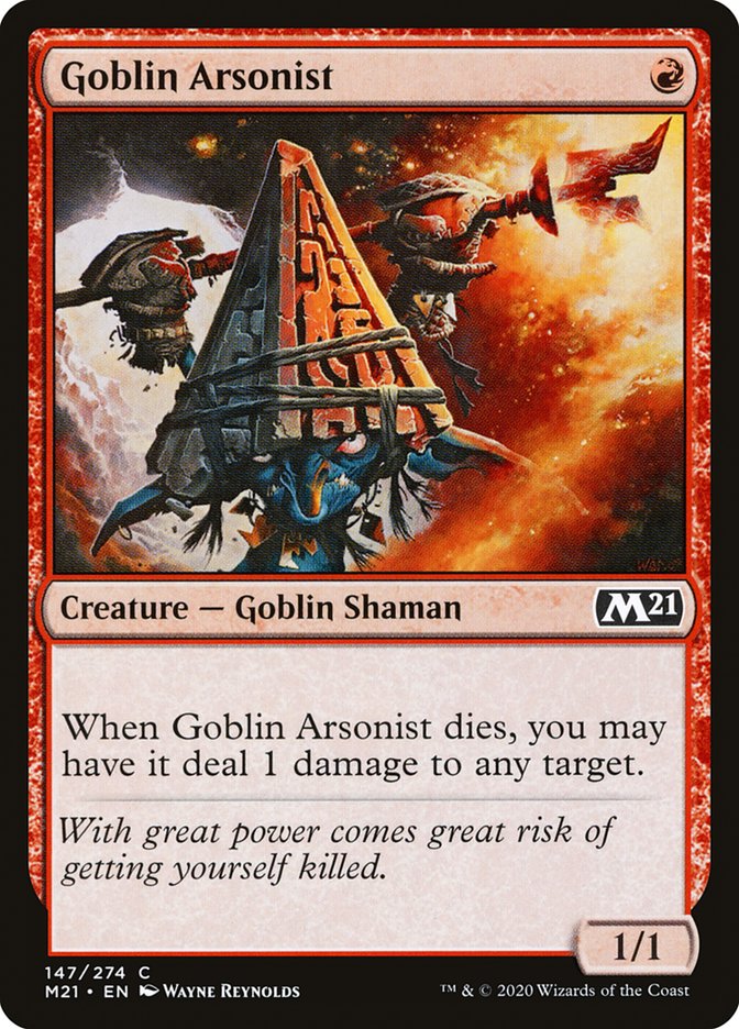 Goblin Arsonist – Common Magic: The Gathering card from Core Set 2021 (#147)