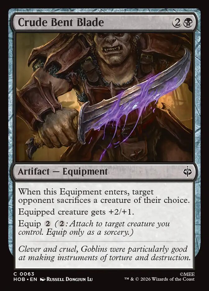 Crude Bent Blade – Common Magic: The Gathering card from The Hobbit (#63)
