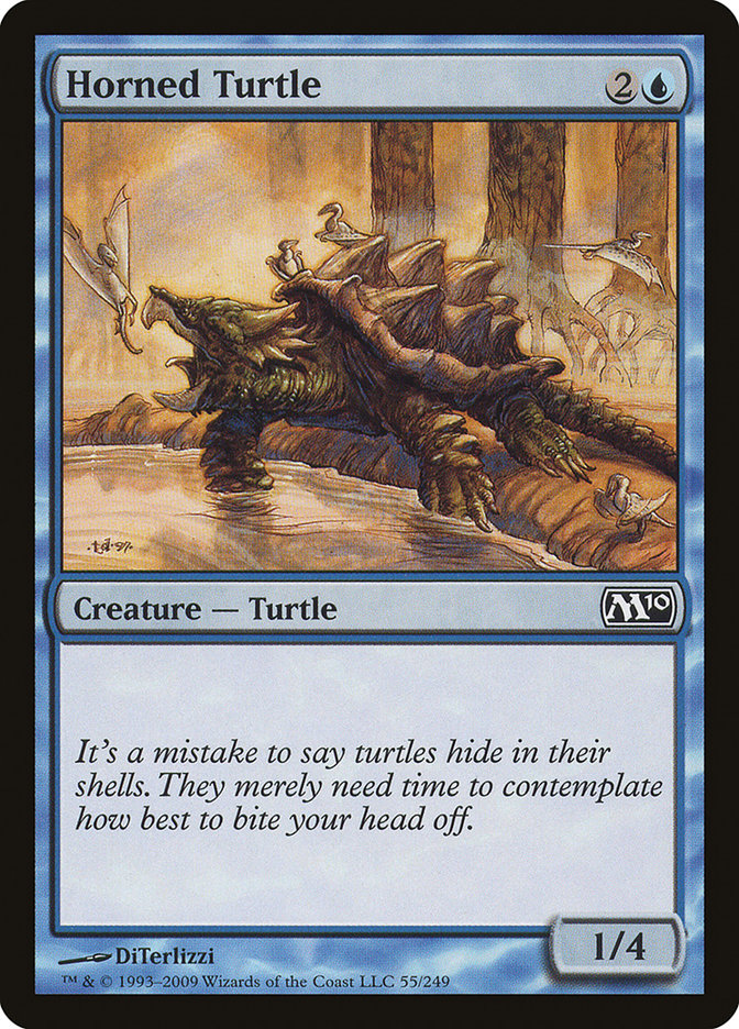 Horned Turtle – Common Magic: The Gathering card from Magic 2010 (#55)