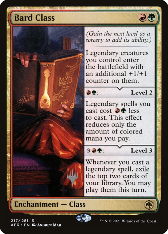 Bard Class – Rare Magic: The Gathering card from Adventures in the Forgotten Realms Promos (#217p)