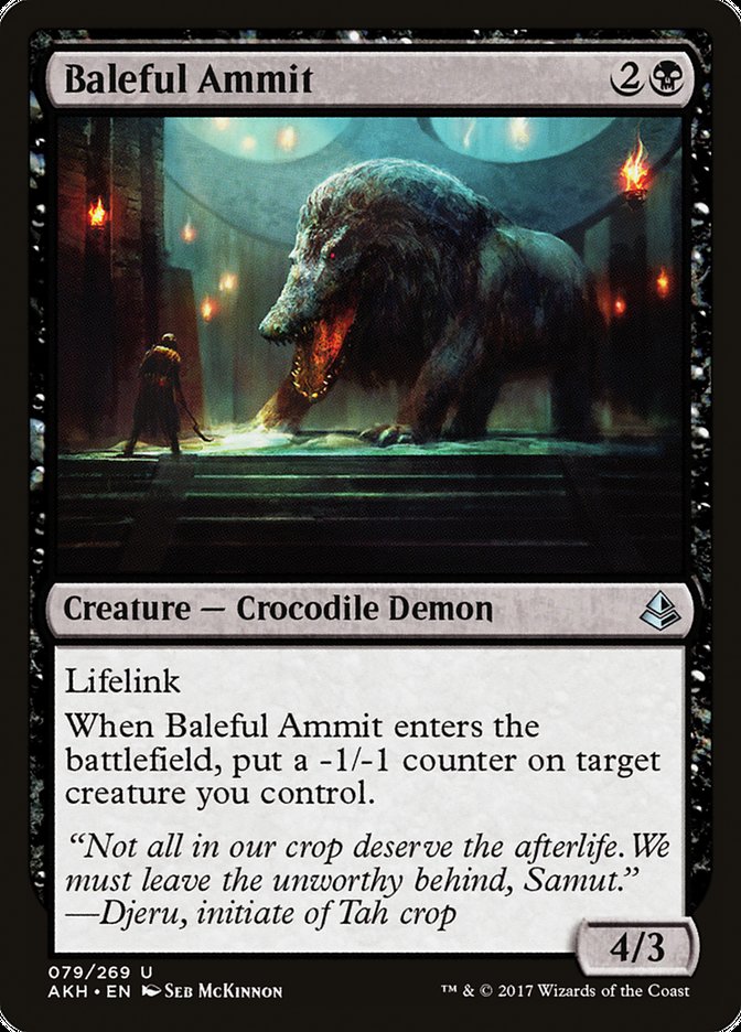 Baleful Ammit – Uncommon Magic: The Gathering card from Amonkhet (#79)
