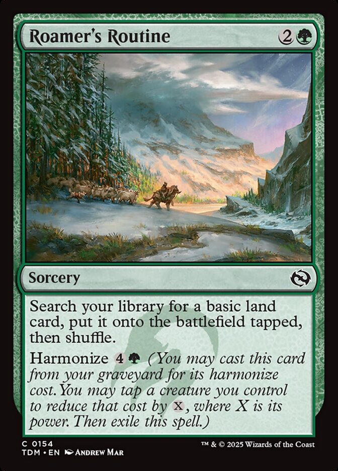 Roamer's Routine – Common Magic: The Gathering card from Tarkir: Dragonstorm (#154)