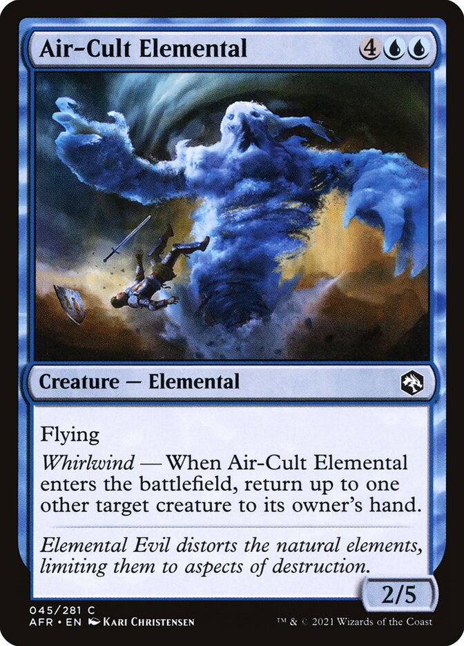 Air-Cult Elemental – Common Magic: The Gathering card from Adventures in the Forgotten Realms (#45)