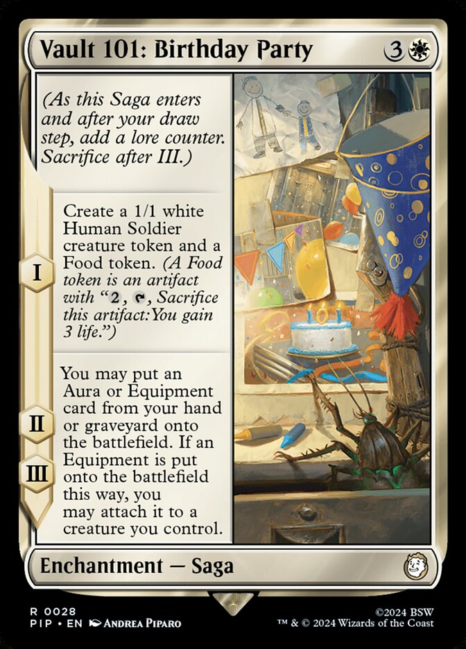 Vault 101: Birthday Party – Rare Magic: The Gathering card from Fallout (#28)