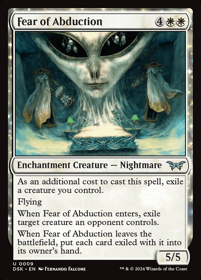 Fear of Abduction – Uncommon Magic: The Gathering card from Duskmourn: House of Horror (#9)