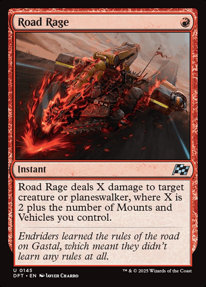 Road Rage – Uncommon Magic: The Gathering card from Aetherdrift (#145)
