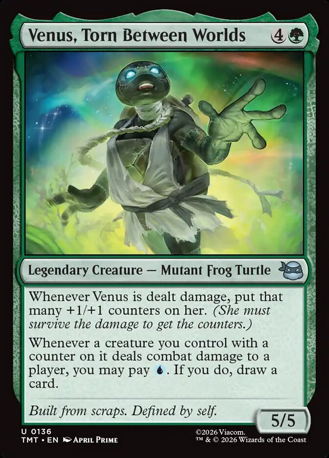 Venus, Torn Between Worlds – Uncommon Magic: The Gathering card from Teenage Mutant Ninja Turtles (#136)