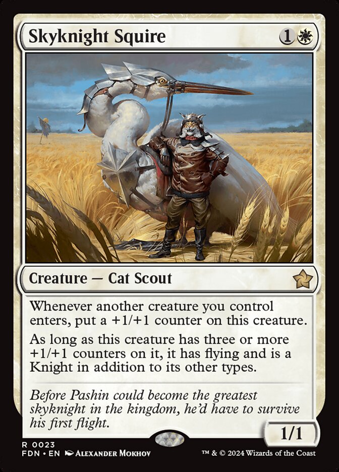 Skyknight Squire – Rare Magic: The Gathering card from Foundations (#23)