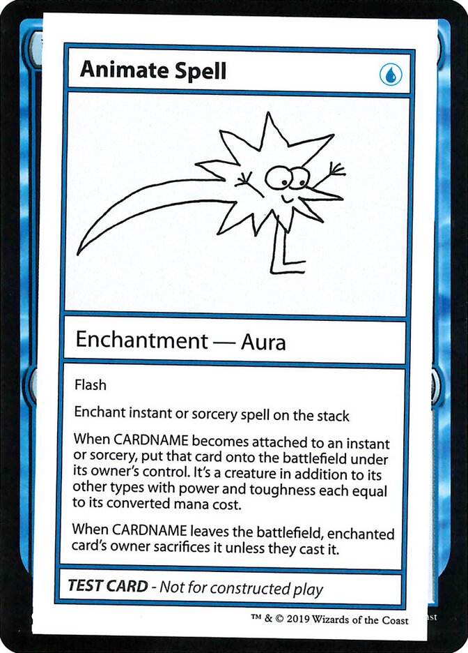 Animate Spell – Rare Magic: The Gathering card from Mystery Booster Playtest Cards 2021 (#16)