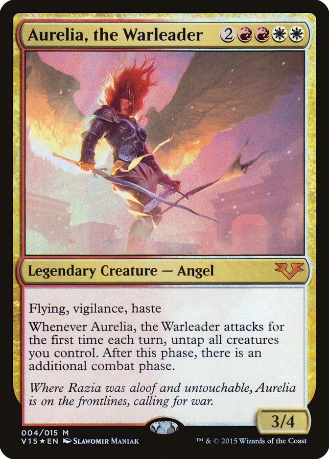 Aurelia, the Warleader – Mythic Magic: The Gathering card from From the Vault: Angels (#4)