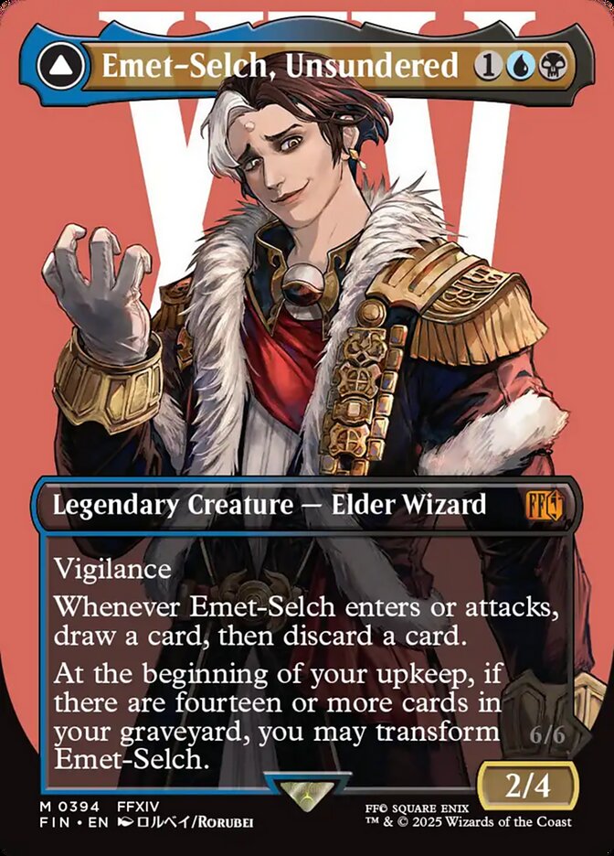 Emet-Selch, Unsundered // Hades, Sorcerer of Eld – Mythic Magic: The Gathering card from Final Fantasy (#394)