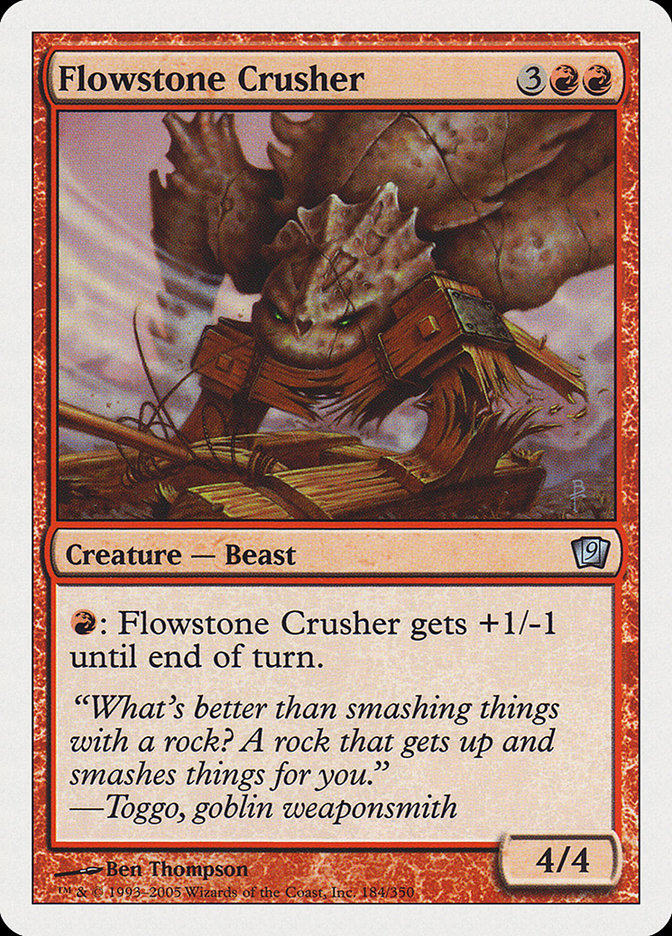 Flowstone Crusher – Uncommon Magic: The Gathering card from Ninth Edition (#184)