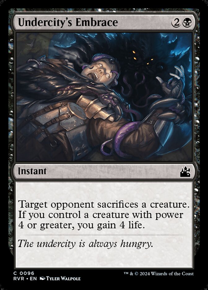 Undercity's Embrace – Common Magic: The Gathering card from Ravnica Remastered (#96)