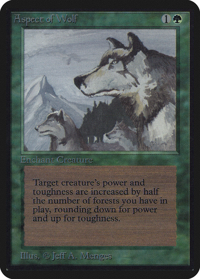 Aspect of Wolf – Rare Magic: The Gathering card from Limited Edition Alpha (#184)