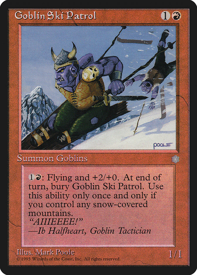 Goblin Ski Patrol – Common Magic: The Gathering card from Ice Age (#190)